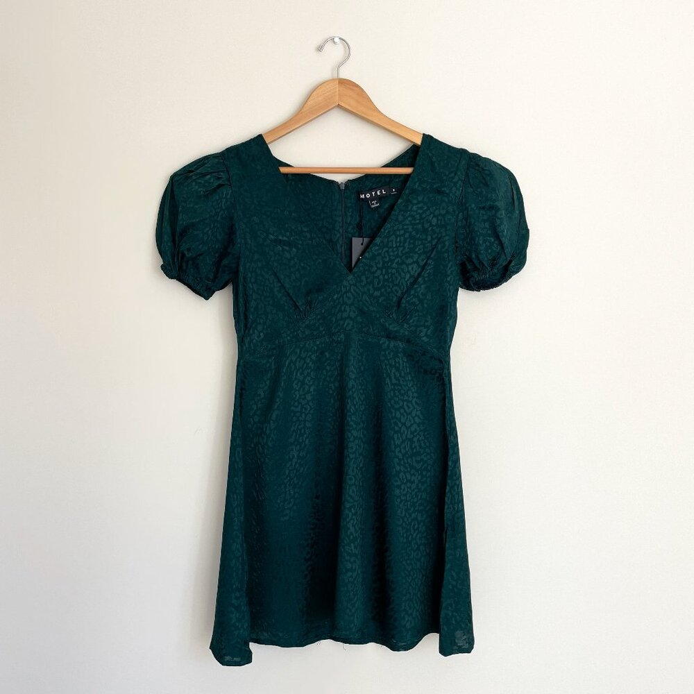 Dolls Kill | Motel Forest Green Elfy Mini Dress